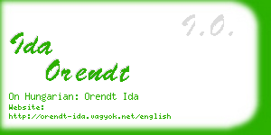 ida orendt business card